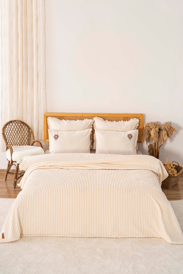 Şampanya Gloria Wellsoft Outlet Çift Kişilik Battaniye