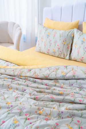 Begonvil Çift Kişilik Nevresimli Pike Takımı - 7 Parça Çeyiz Seti