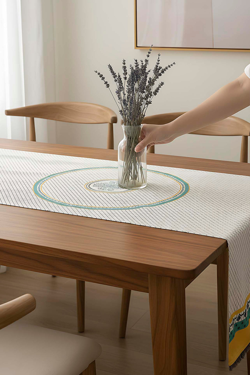 Safran Luxe Keten Runner 45x140 cm