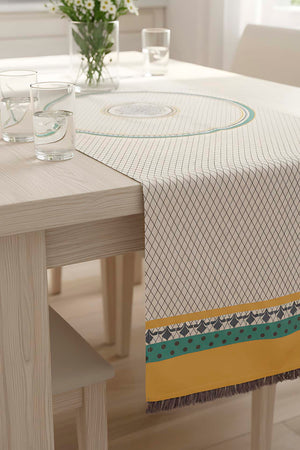 Safran Luxe Keten Runner 45x140 cm