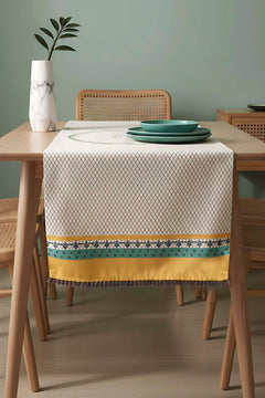Safran Luxe Keten Runner 45x140 cm