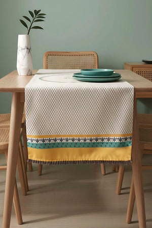 Safran Luxe Keten Runner 45x140 cm