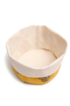 Safran Luxe Keten Ekmek Sepeti