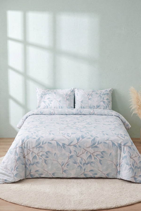 Mavi Naturel Ranforce Çift Kişilik Nevresim Takımı – 4 Parça