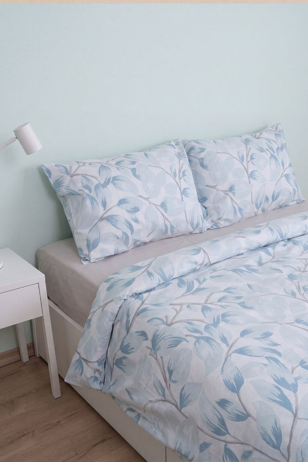 Mavi Naturel Ranforce Çift Kişilik Nevresim Takımı – 4 Parça