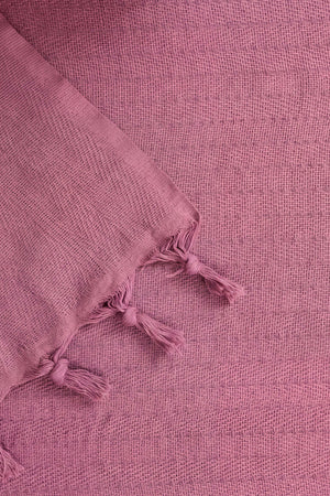 Pembe Natural Çift Kişilik Baskılı Pike & Yatak Örtüsü 200x230 cm