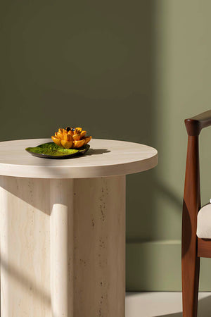 Sarı Lotus Çiçeği Dekoratif Tabak