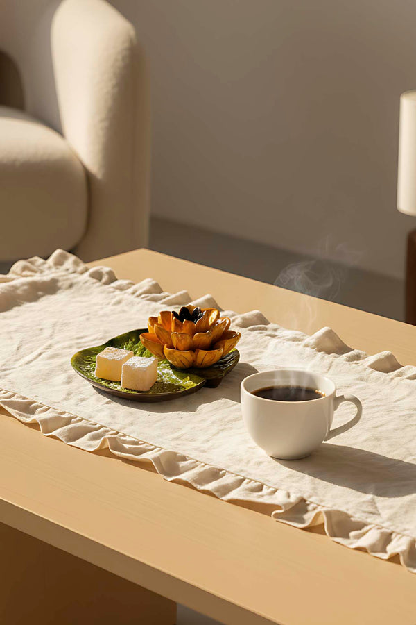 Sarı Lotus Çiçeği Dekoratif Tabak