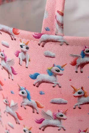 Unicorn Desenli Oyuncak & Çamaşır Sepeti