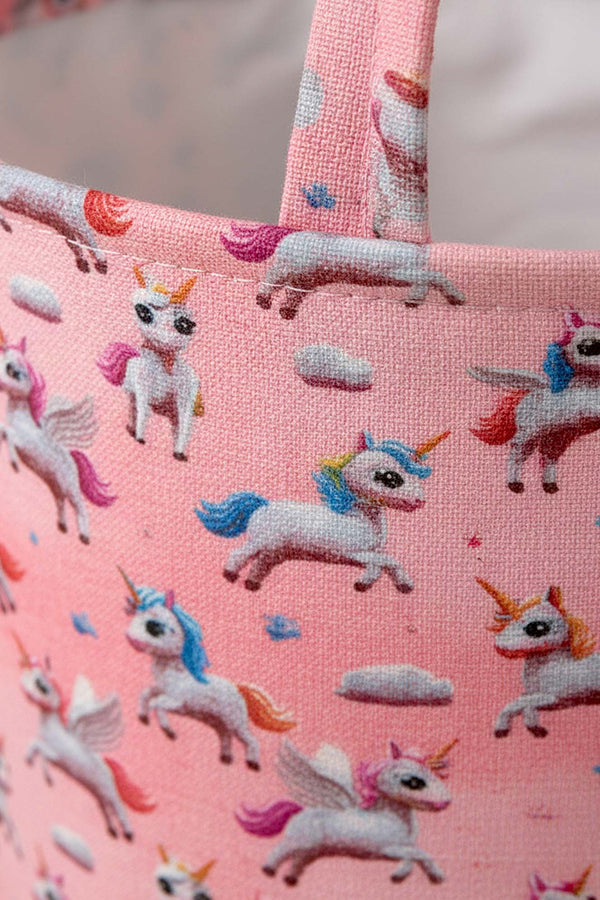 Unicorn Desenli Oyuncak & Çamaşır Sepeti