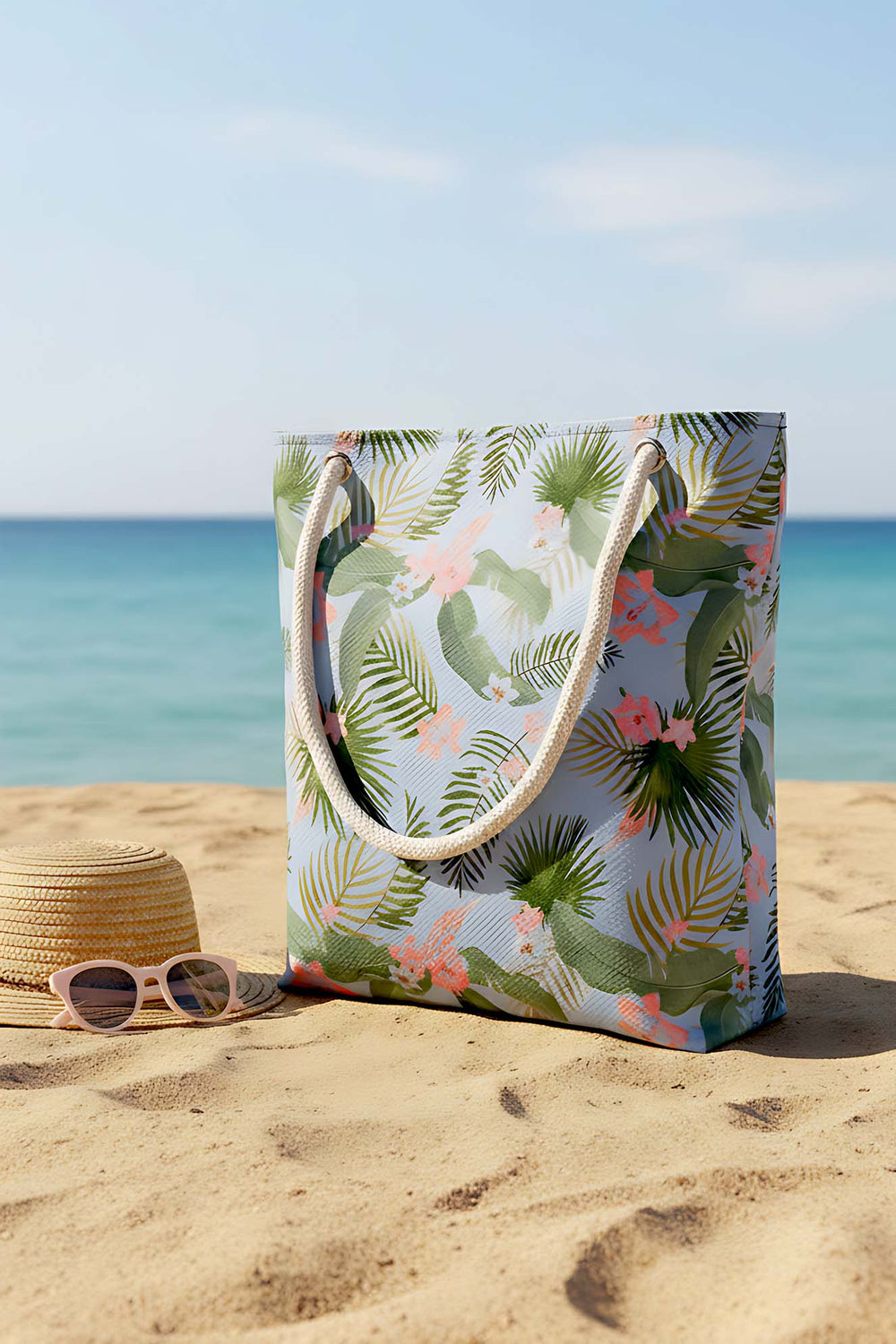 Mavi Tropical Plaj Çantası