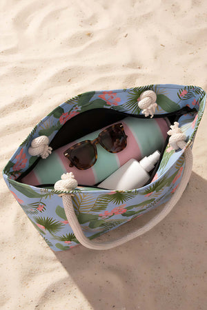 Mavi Tropical Plaj Çantası