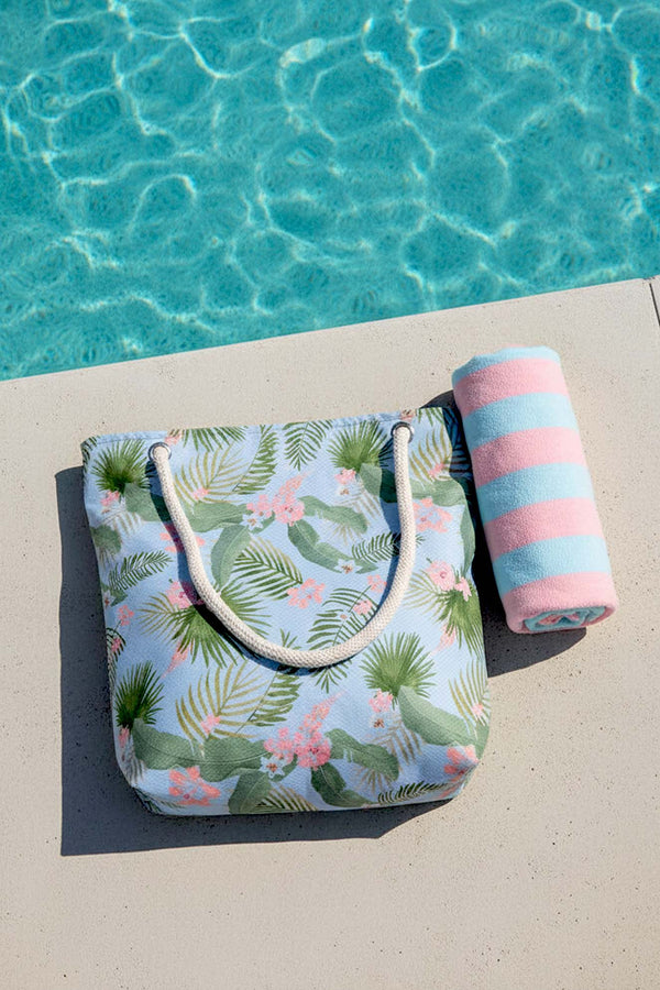 Mavi Tropical Plaj Çantası