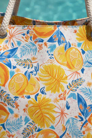 Limon Desenli Plaj Çantası