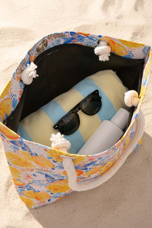 Limon Desenli Plaj Çantası