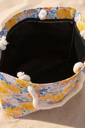 Limon Desenli Plaj Çantası