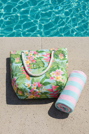 Tropik Yapraklı Plaj Çantası