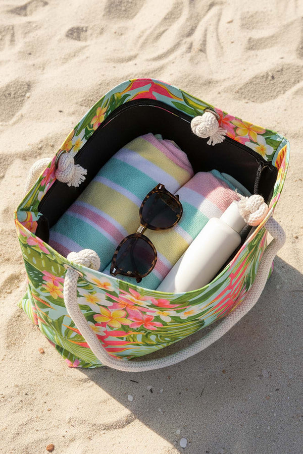 Tropik Yapraklı Plaj Çantası