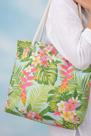 Tropik Yapraklı Plaj Çantası