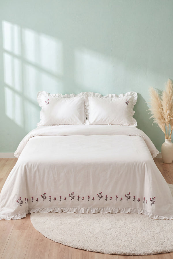 Petunia %100 Pamuklu Ranforce Çift Kişilik Nevresim Takımı – 4 Parça