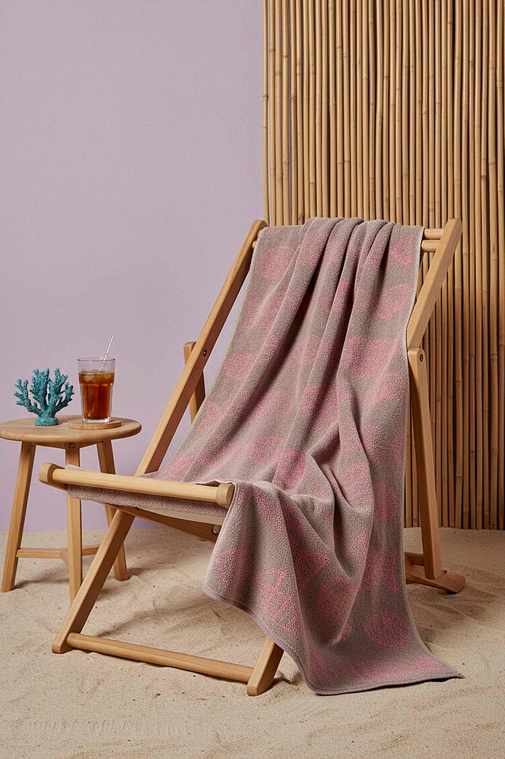 Füme Aztec %100 Pamuklu Plaj Havlusu 70x140 cm