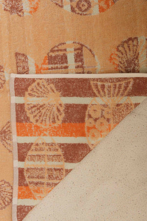Turuncu Aztec %100 Pamuklu Plaj Havlusu 70x140 cm