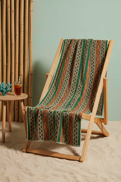 Koyu Yeşil Sahara %100 Pamuklu Plaj Havlusu 70x140 cm