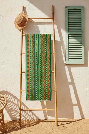 Açık Yeşil Sahara %100 Pamuklu Plaj Havlusu 70x140 cm