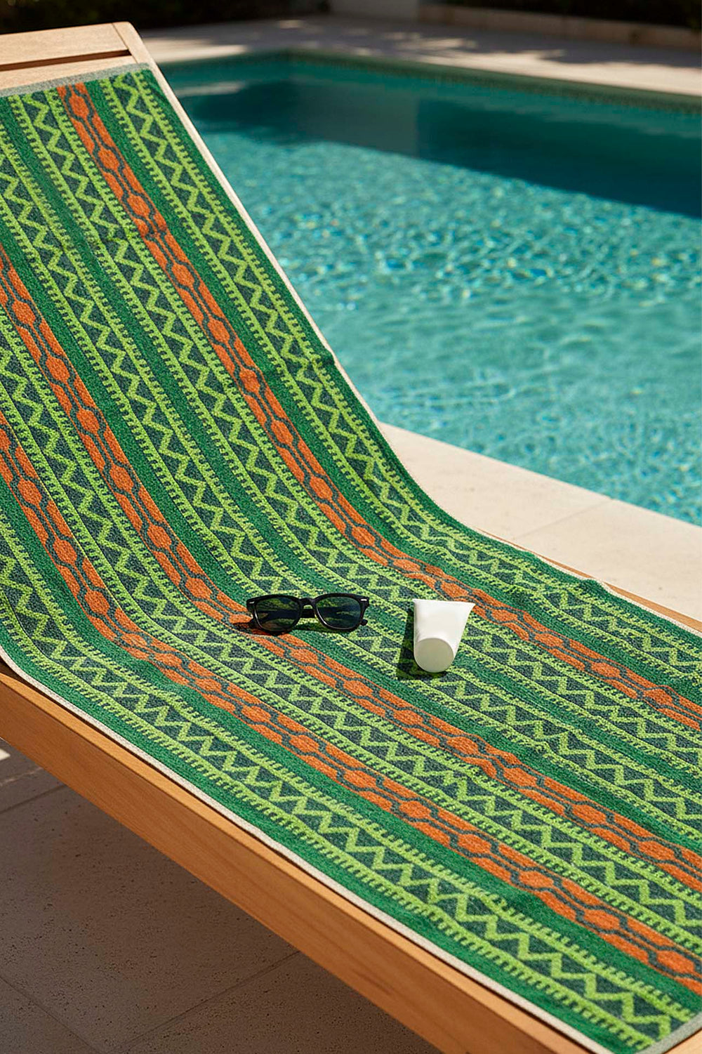 Açık Yeşil Sahara %100 Pamuklu Plaj Havlusu 70x140 cm