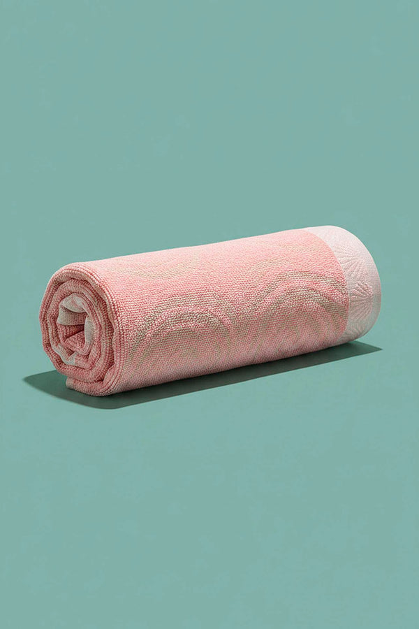 Pembe Poseidon %100 Pamuklu Plaj Havlusu 70x140 cm
