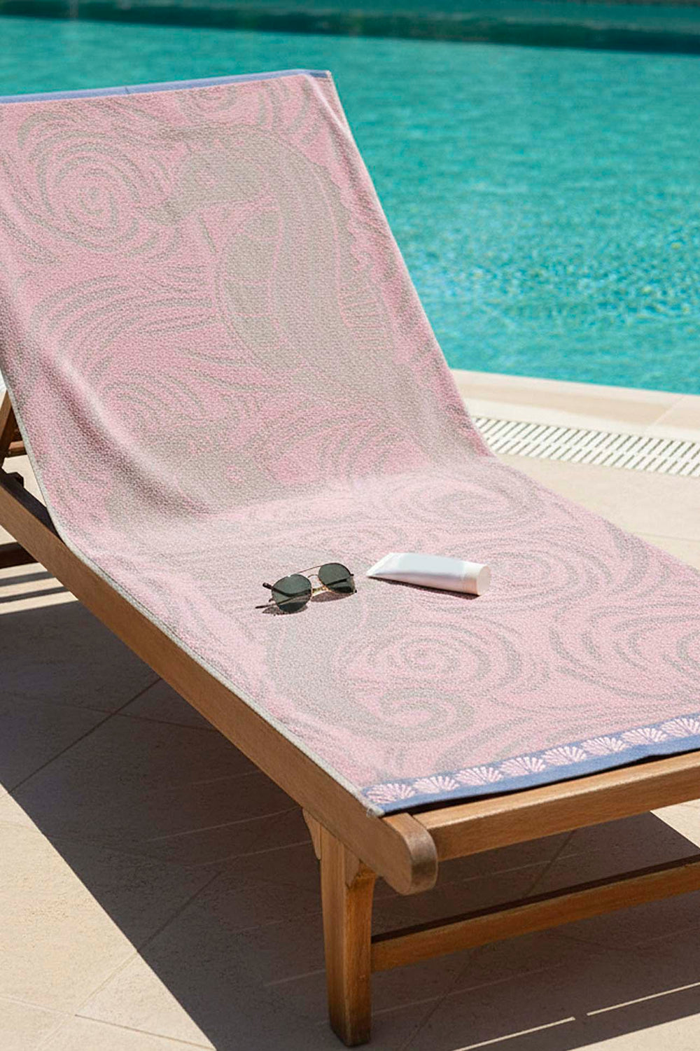 Gri Poseidon %100 Pamuklu Plaj Havlusu 70x140 cm