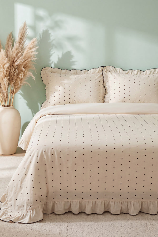 Point Exclusive Naturel %100 Pamuklu Çift Kişilik Nevresim Takımı - 4 Parça