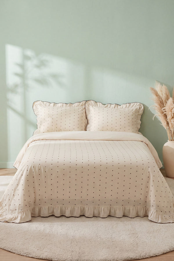 Point Exclusive Naturel %100 Pamuklu Çift Kişilik Nevresim Takımı - 4 Parça