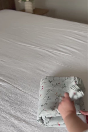 Clara Yeşil Çift Kişilik Yazlık Pamuklu Nevresim Takımı