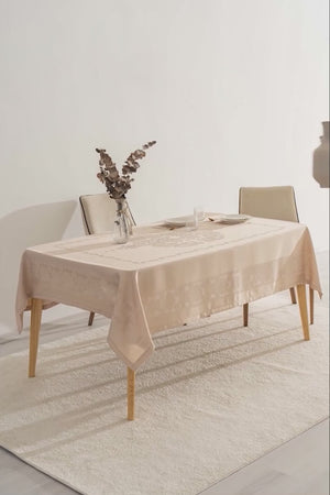 Jumbo Jakar Cappuccino Sıvı İtici Leke Tutmaz Masa Örtüsü 160x220 cm