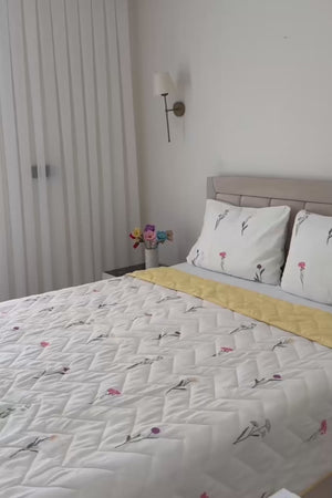 Bella Çift Kişilik Pamuklu Kapitone Pike & Yatak Örtüsü