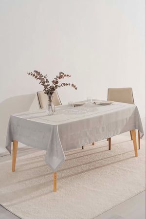 Jumbo Jakar Gri Sıvı İtici Leke Tutmaz Masa Örtüsü 160x220 cm