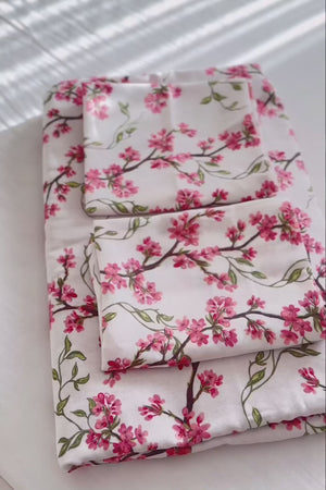 Sakura Tek Kişilik Yazlık Pamuklu Nevresim Takımı