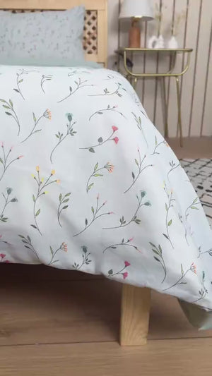 Clara Yeşil Tek Kişilik Yazlık Pamuklu Nevresim Takımı