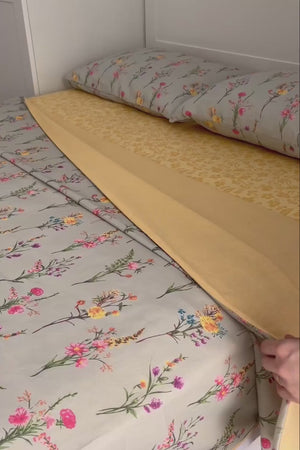 Begonvil Çift Kişilik Yazlık Pamuklu Nevresim Takımı