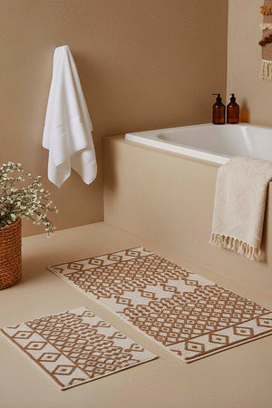 Etnik Desen 2’li Banyo & Klozet Paspas Takımı