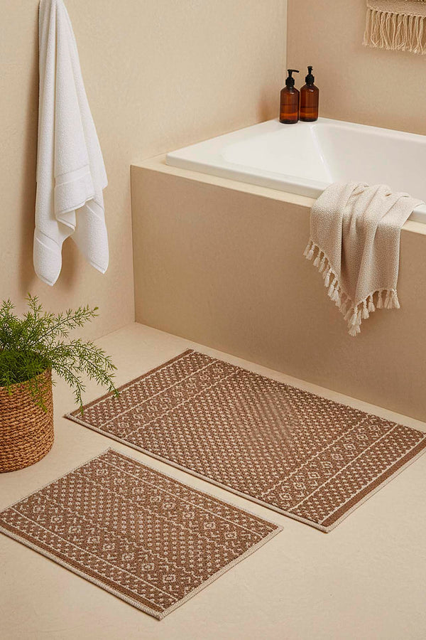 İskandinav Desen 2’li Banyo & Klozet Paspas Takımı