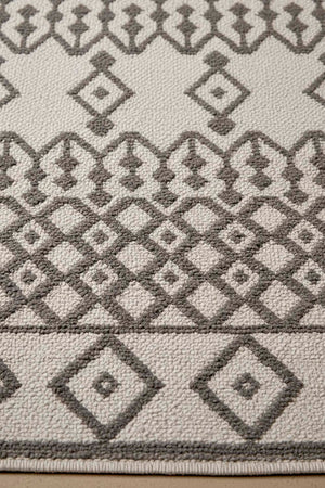 Gri Etnik Desen 2’li Banyo & Klozet Paspas Takımı