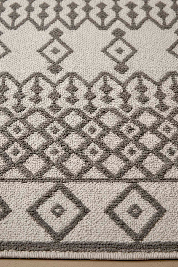 Gri Etnik Desen 2’li Banyo & Klozet Paspas Takımı