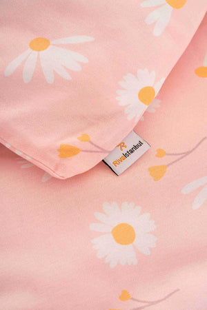 Pudra Papatya Çift Kişilik Outlet Nevresim Takımı Pamuklu