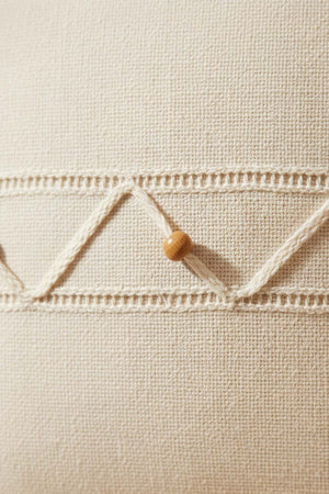 Zigzag Boncuk İşlemeli Püsküllü Dekoratif Kırlent Kılıfı
