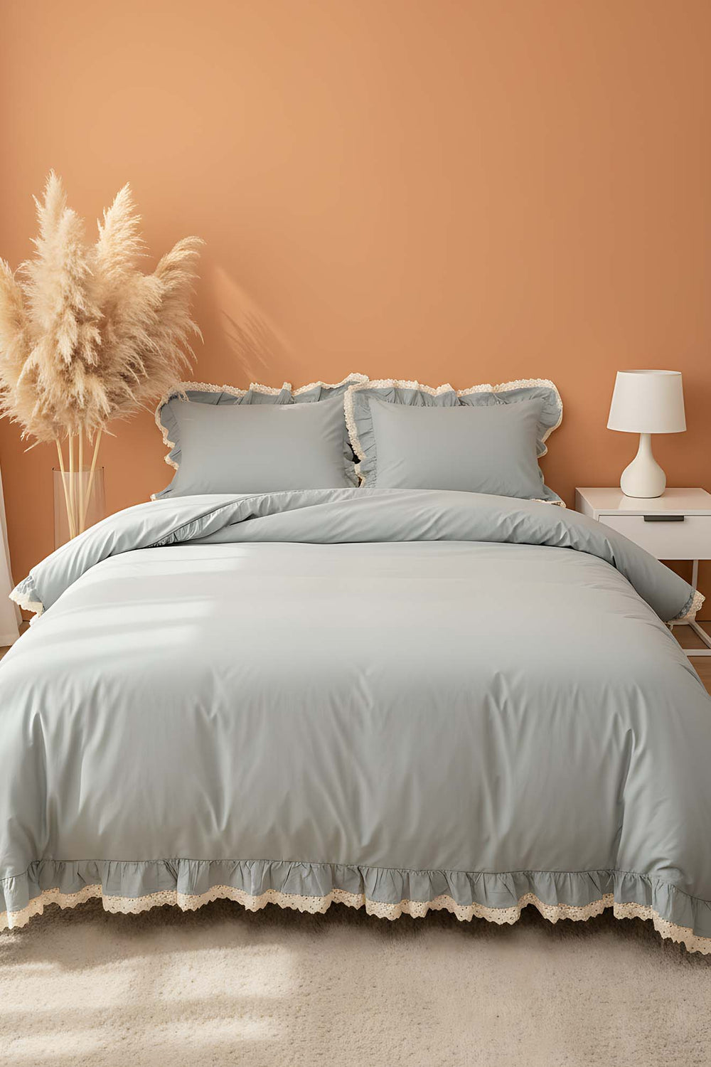 Dora %100 Pamuklu Güpür Detaylı Nevresim Takımı - 4 Parça