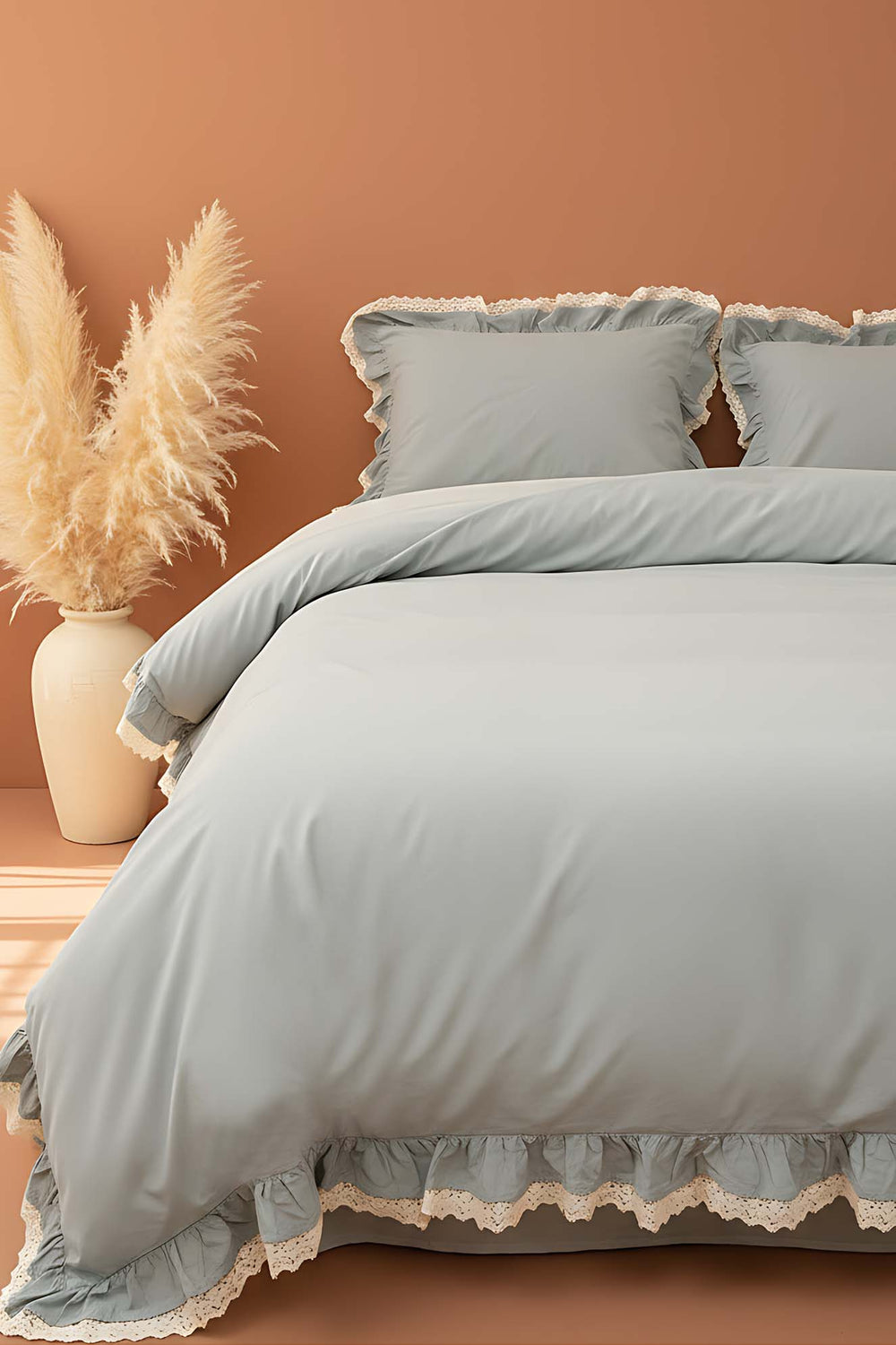 Dora %100 Pamuklu Güpür Detaylı Nevresim Takımı - 4 Parça