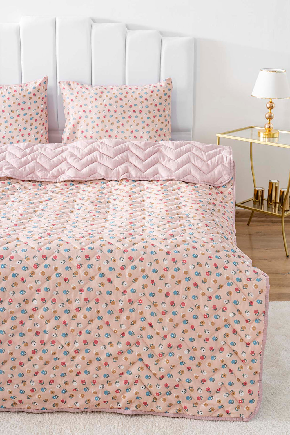Rossie Çift Kişilik Outlet Pamuklu Kapitone Pike & Çok Amaçlı Yatak Örtüsü