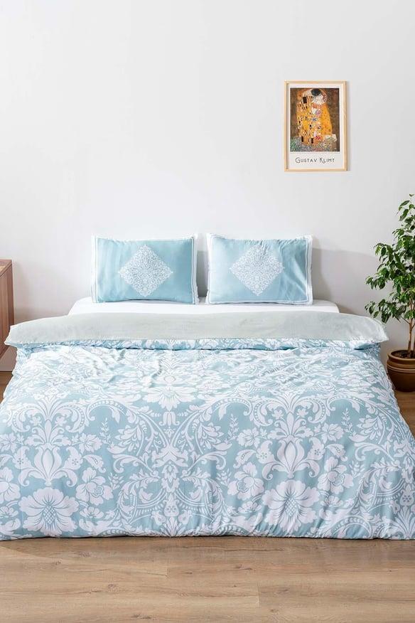 Saray Mint Çift Kişilik Outlet Nevresim Takımı Pamuklu